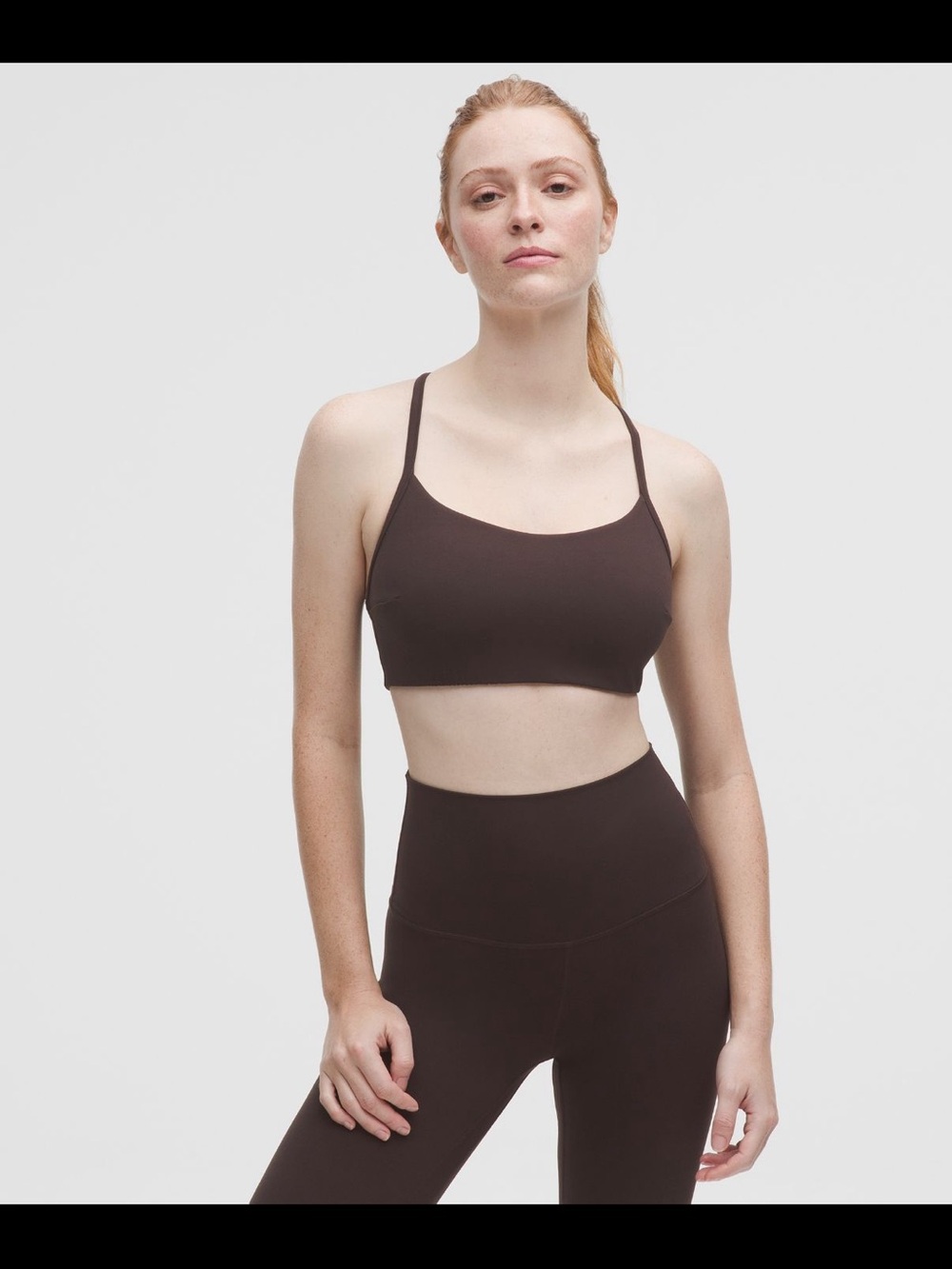 lululemon athletica Brown Scoop Neck Thin-Strap Sports Bra